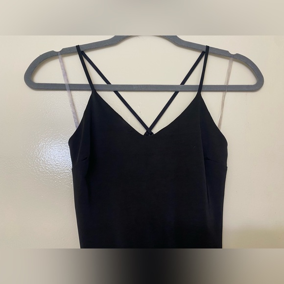 GLARE black asymmetrical midi bodycon dress - Picture 4 of 5